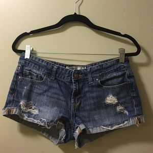 PINK denim shorts