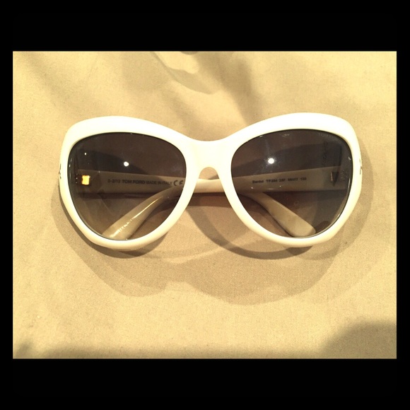 Tom Ford white cat eye sunglasses