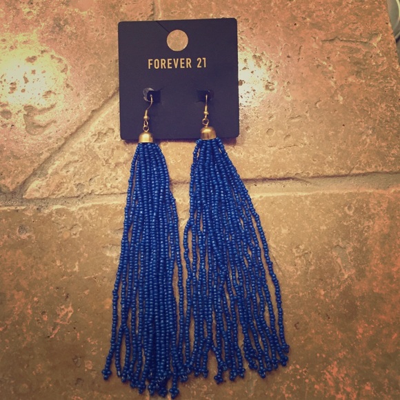 Royal blue & gold dangles.