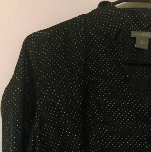 Silky Ann Taylor blouse NAVY