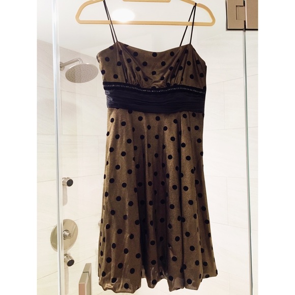 Spaghetti strap polka dot dress