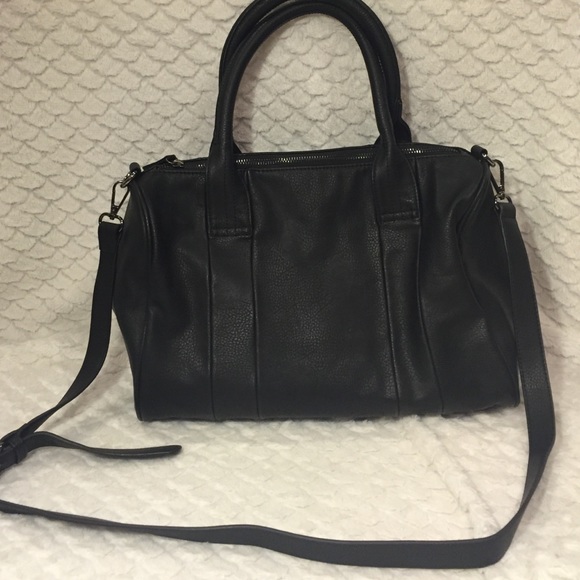 Black satchel with studs