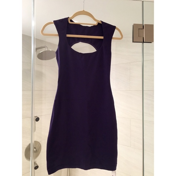 Dark purple body-con American apparel dress
