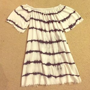 Tie dye, off the shoulder dress