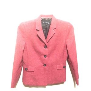 Rose and black small patterned women's blazer