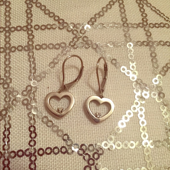 Diamond Heart Earrings