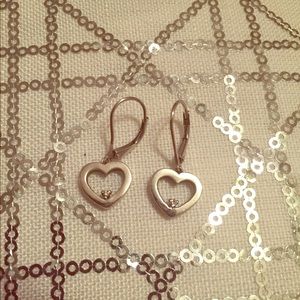 Diamond Heart Earrings