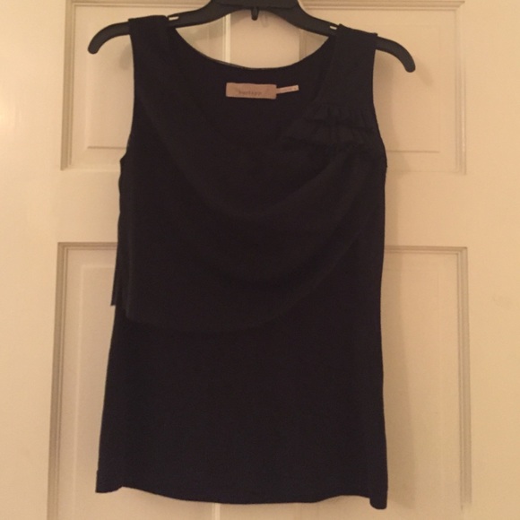 Anthropologie tank with mesh overlay