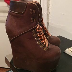 LF x Jeffrey Campbell "Dammit" wedges.