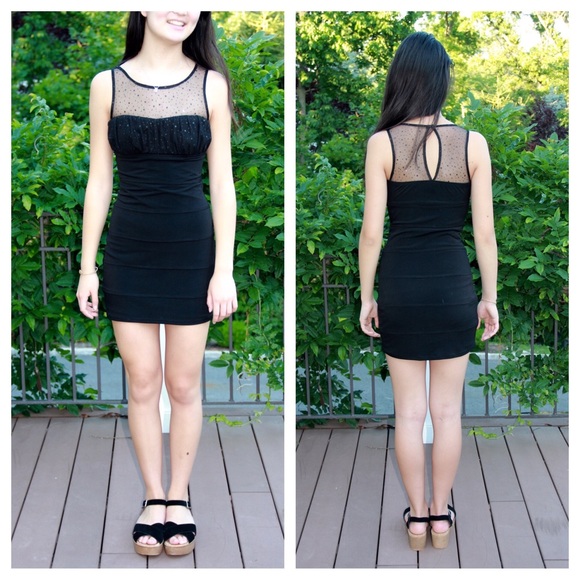 Black Fitted Party Dress
