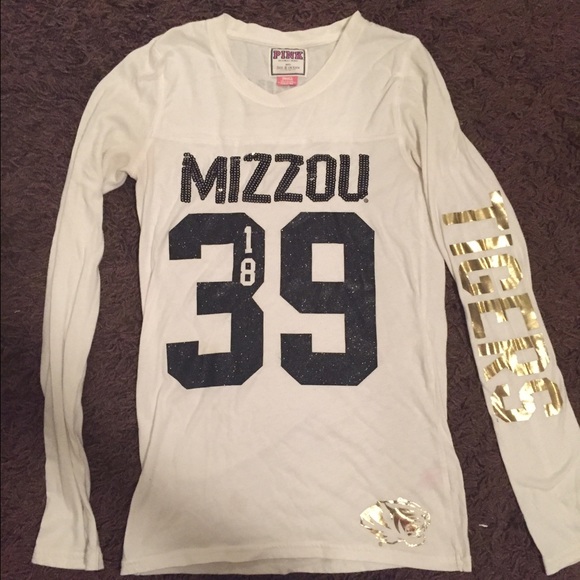 PINK Victoria's Secret Sequin Mizzou Long Sleeve