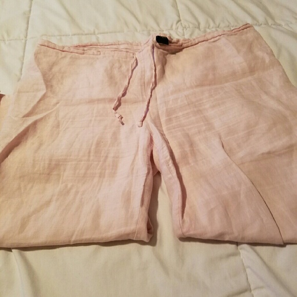 Linen crop pants
