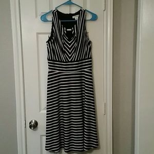 Black and white stripes dress