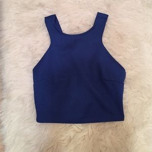 Royal blue crop top