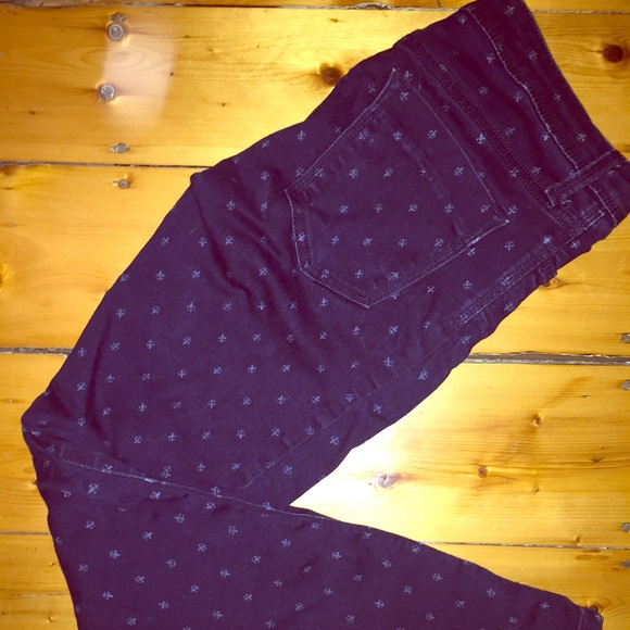 Patterned Banana Republic skinny jeans