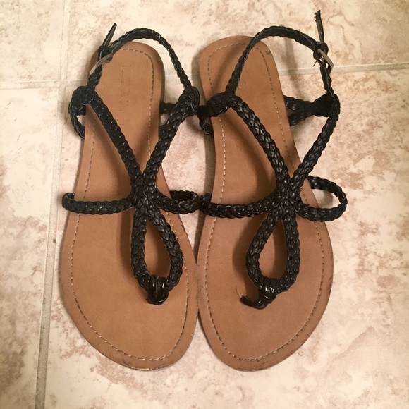 Black strappy sandals