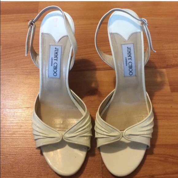 Jimmy choo white patent sandal sz 40