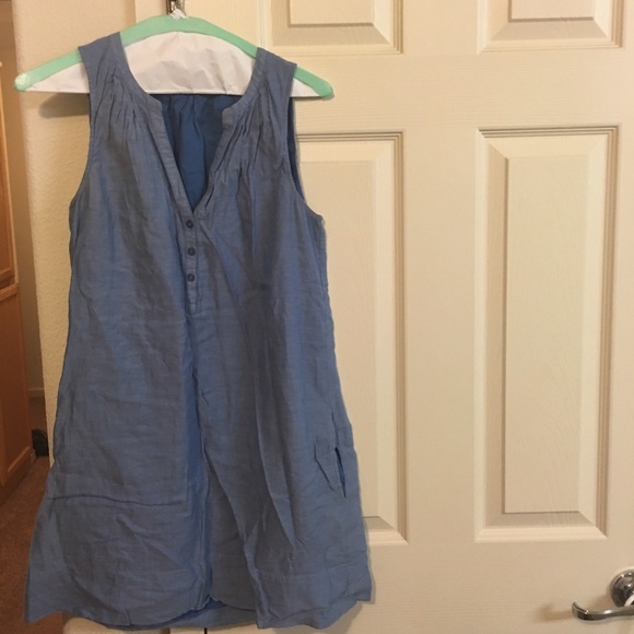 Jean sleeveless tunic or short dress.