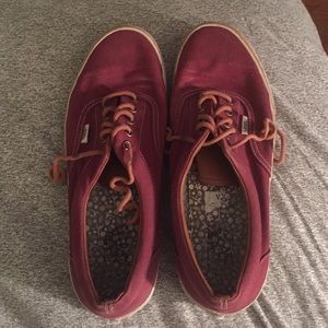 Vans velvet red shoes
