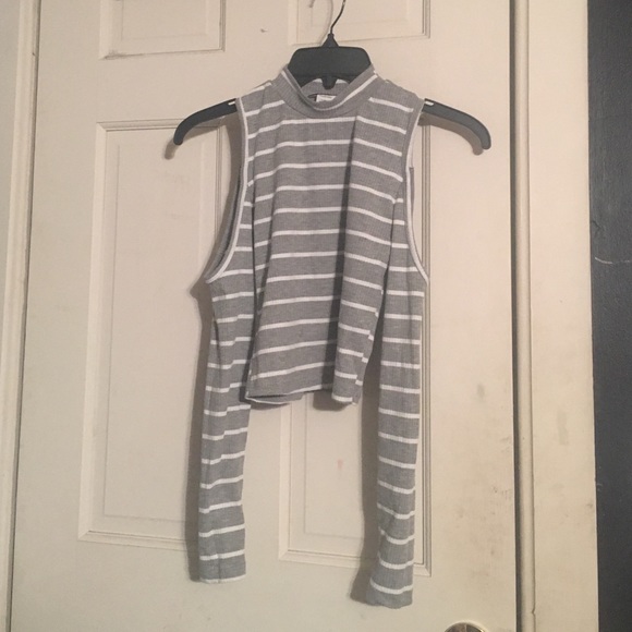 Crop Top with Long Sleeves and shoulder cutouts