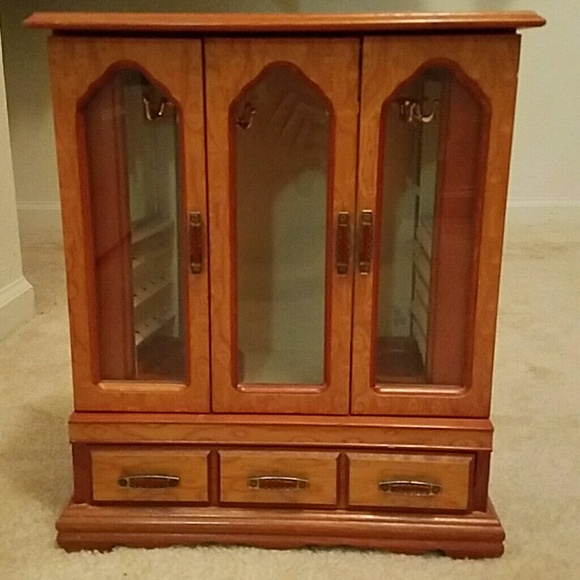 Beautiful Wooden and Glass Jewelry Box