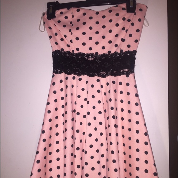 NEW. NEVER WORN. Polka Beige Dress - Picture 1 of 3