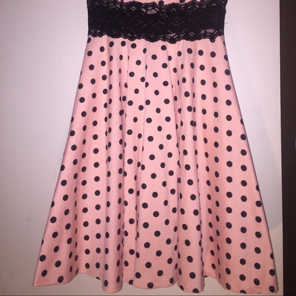NEW. NEVER WORN. Polka Beige Dress - Picture 2 of 3