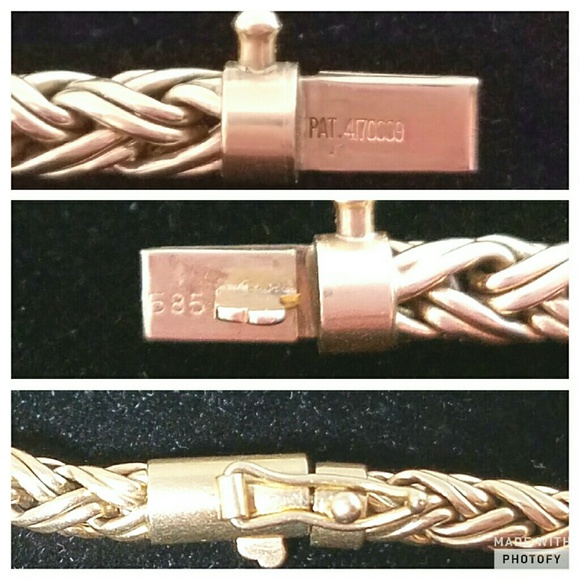 14k Gold 12.1g Braided 8.25" x 3mm Wide - Picture 5 of 8