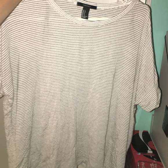 forever 21 flowy striped shirt