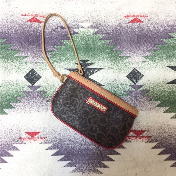 Calvin Klein Monogram Wristlet