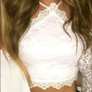 Lace crop top
