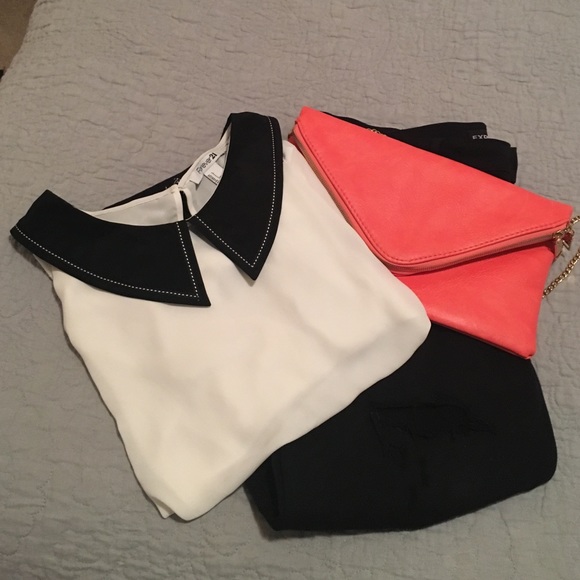 Forever 21 white sheer blouse