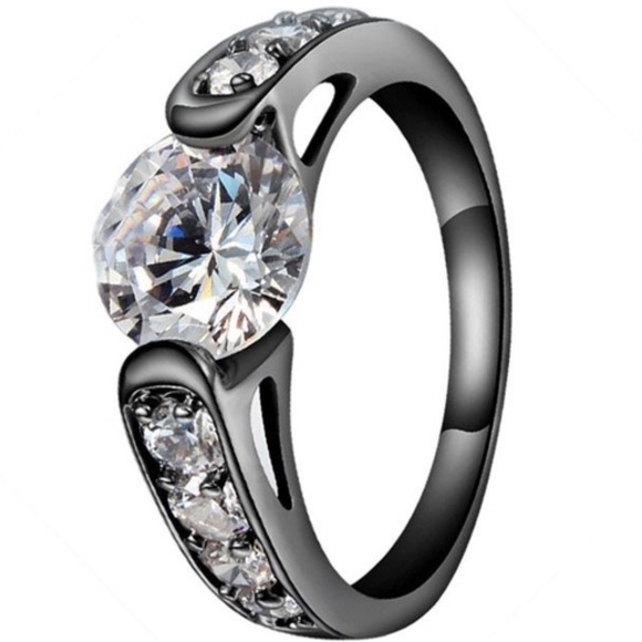 Elegant Lady Black Gold Big Round Mosaic Diamond - Picture 2 of 4