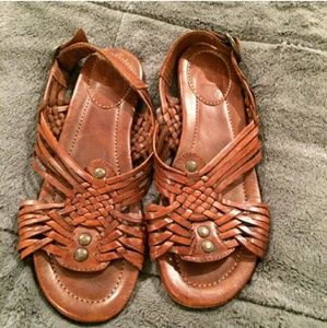 Leather Frye sandles