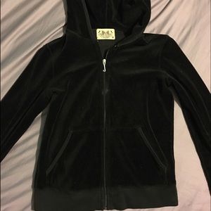 Black Velour Juicy Couture Zip-up hoodie