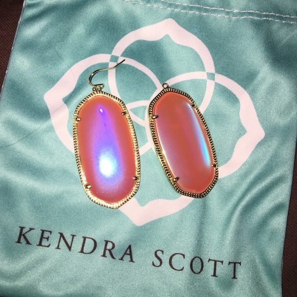 Kendra Scott Danielle Earrings -Orange Iridescent