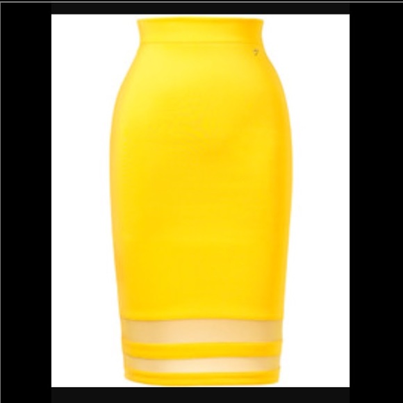 Yellow Thalia Sodi Pencil Skirt