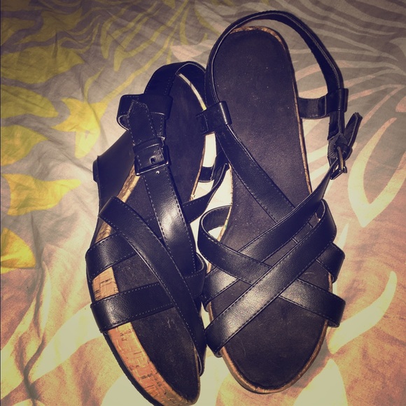 Strappy wedges