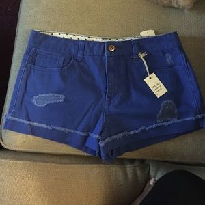 Royal Blue forever 21 denim shorts