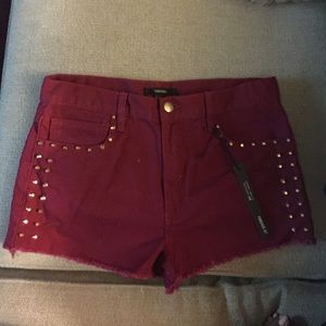 Red forever 21 studded short