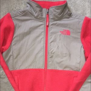 North face pink & grey jacket