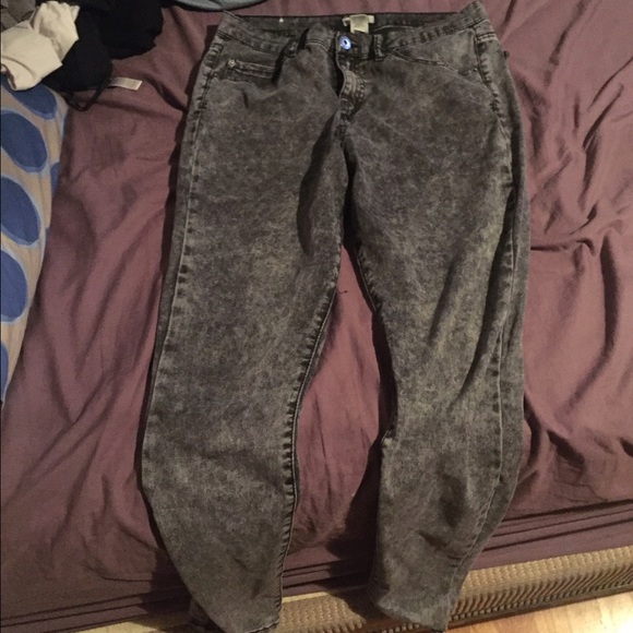 High Waisted acid wash SKINNY jeans