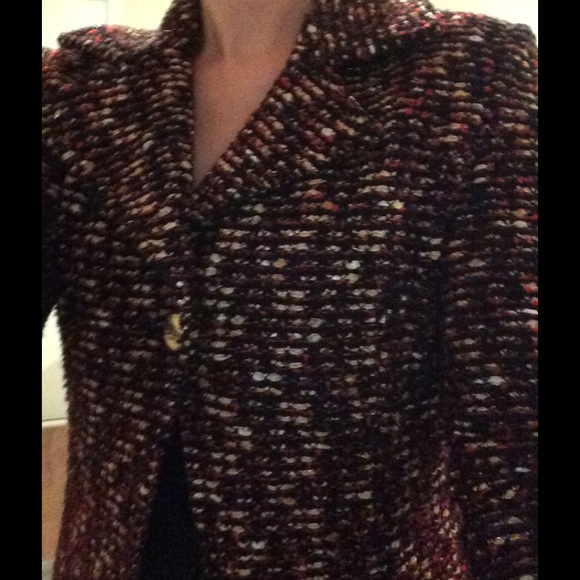 St John Novelty Knit button front blazer