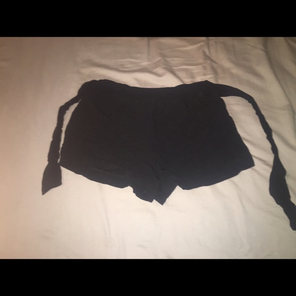 Black Flowy Shorts - Picture 2 of 2
