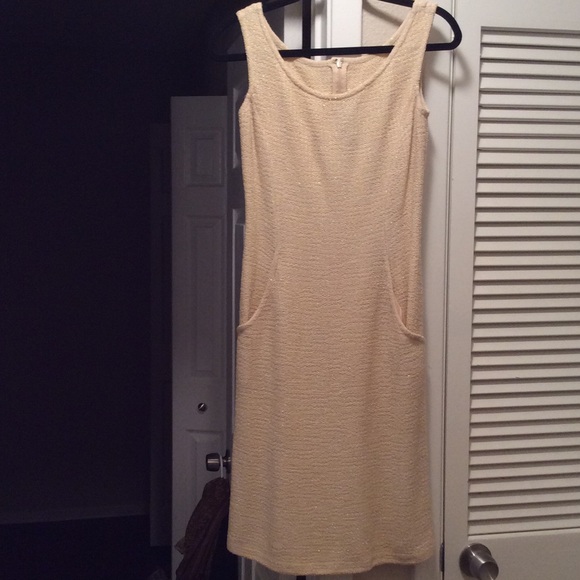 St John Novelty Knit Sheath Dress