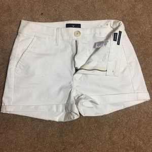 White Hi-Rise Shorties, NWT