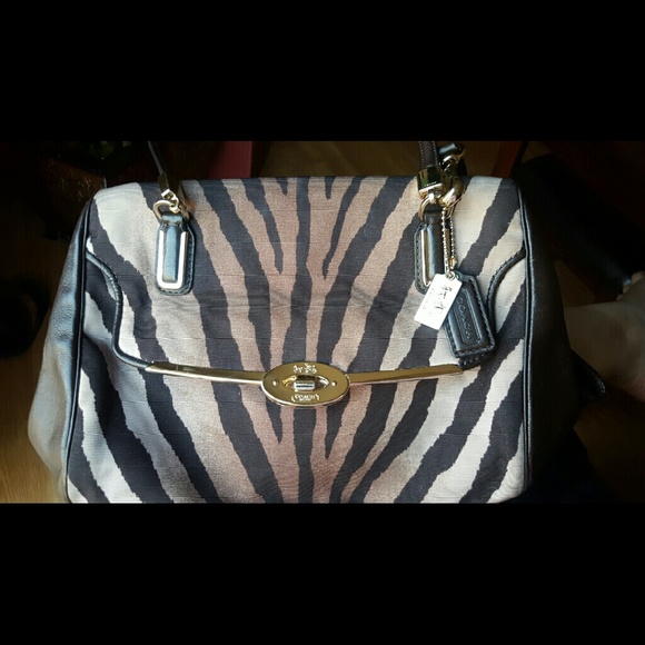COACH Zebra Crossbody Satchel