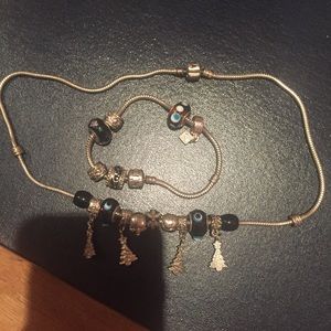 Pandora Charm necklace and bracelet