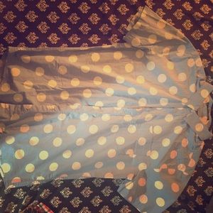 Forever 21 baby blue button up