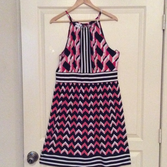 London times with keyhole multi color dress